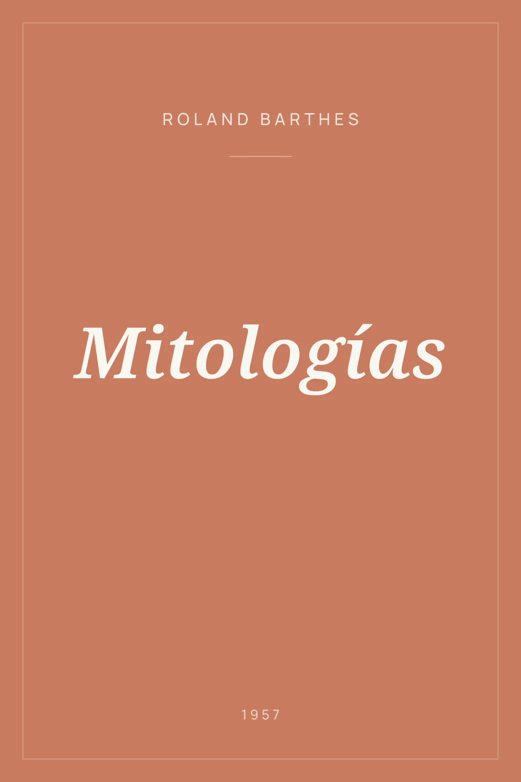 Portada de Mitologías