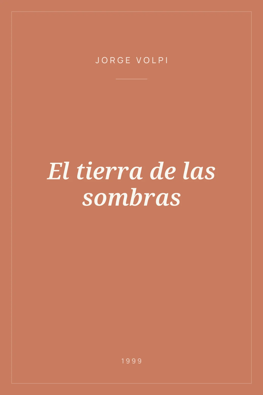 Portada de El tierra de las sombras