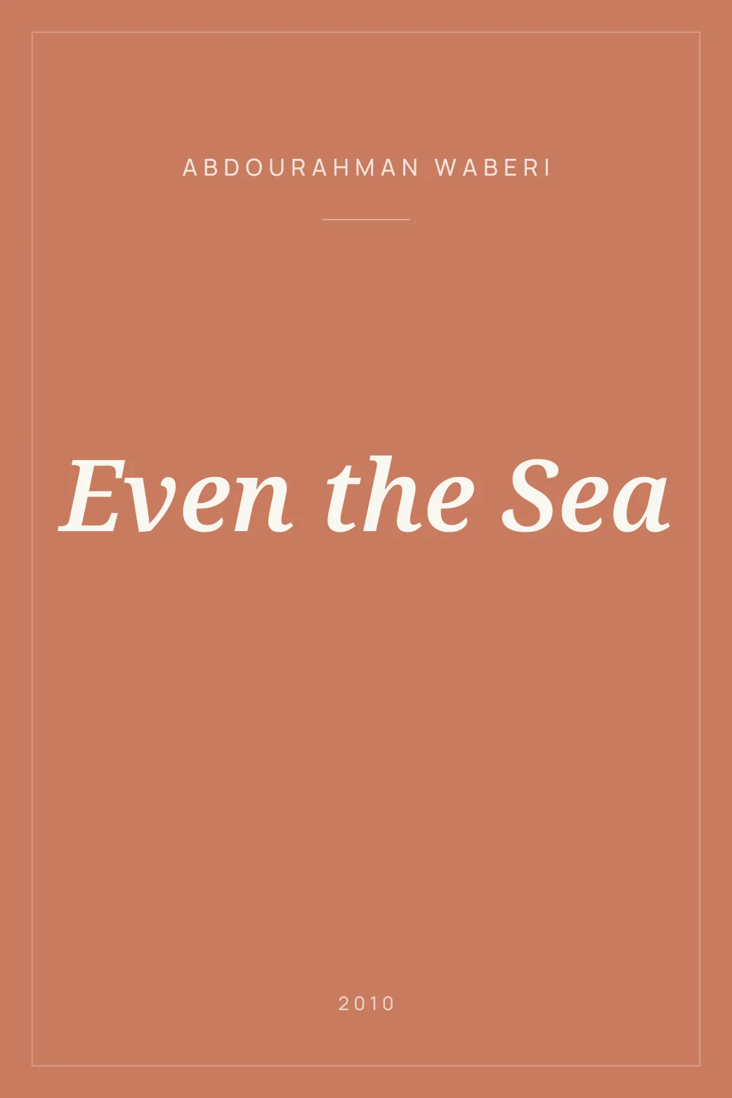Portada de Even the Sea
