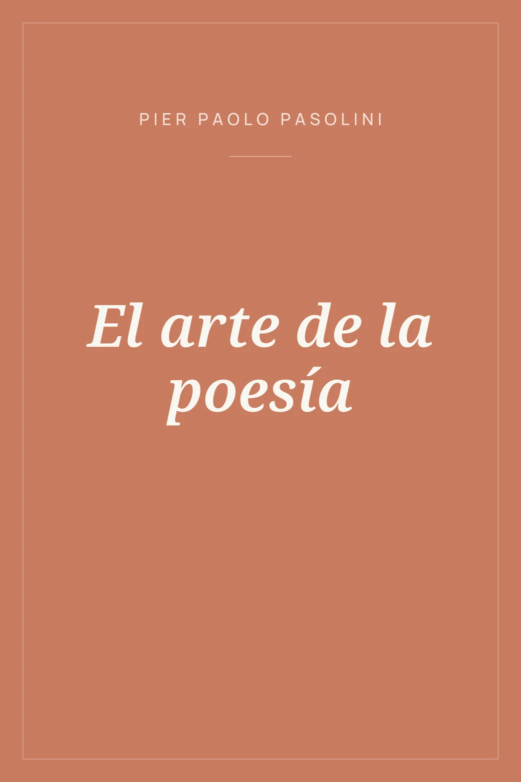 Portada de El arte de la poesía