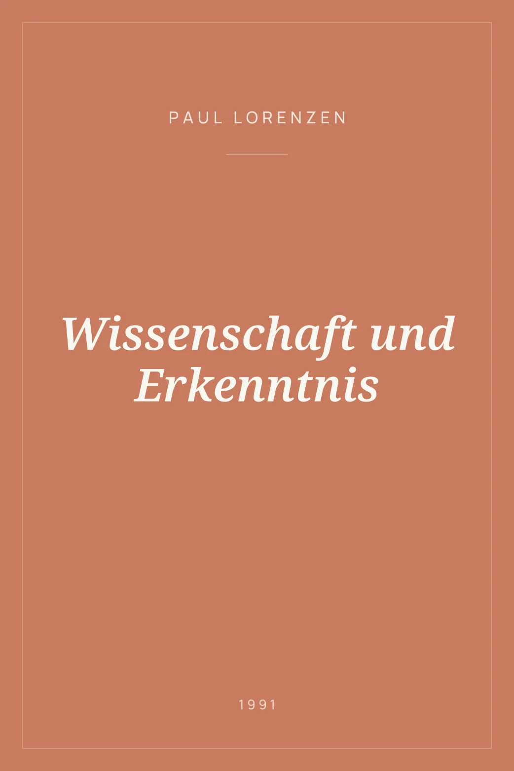 Portada de Wissenschaft und Erkenntnis