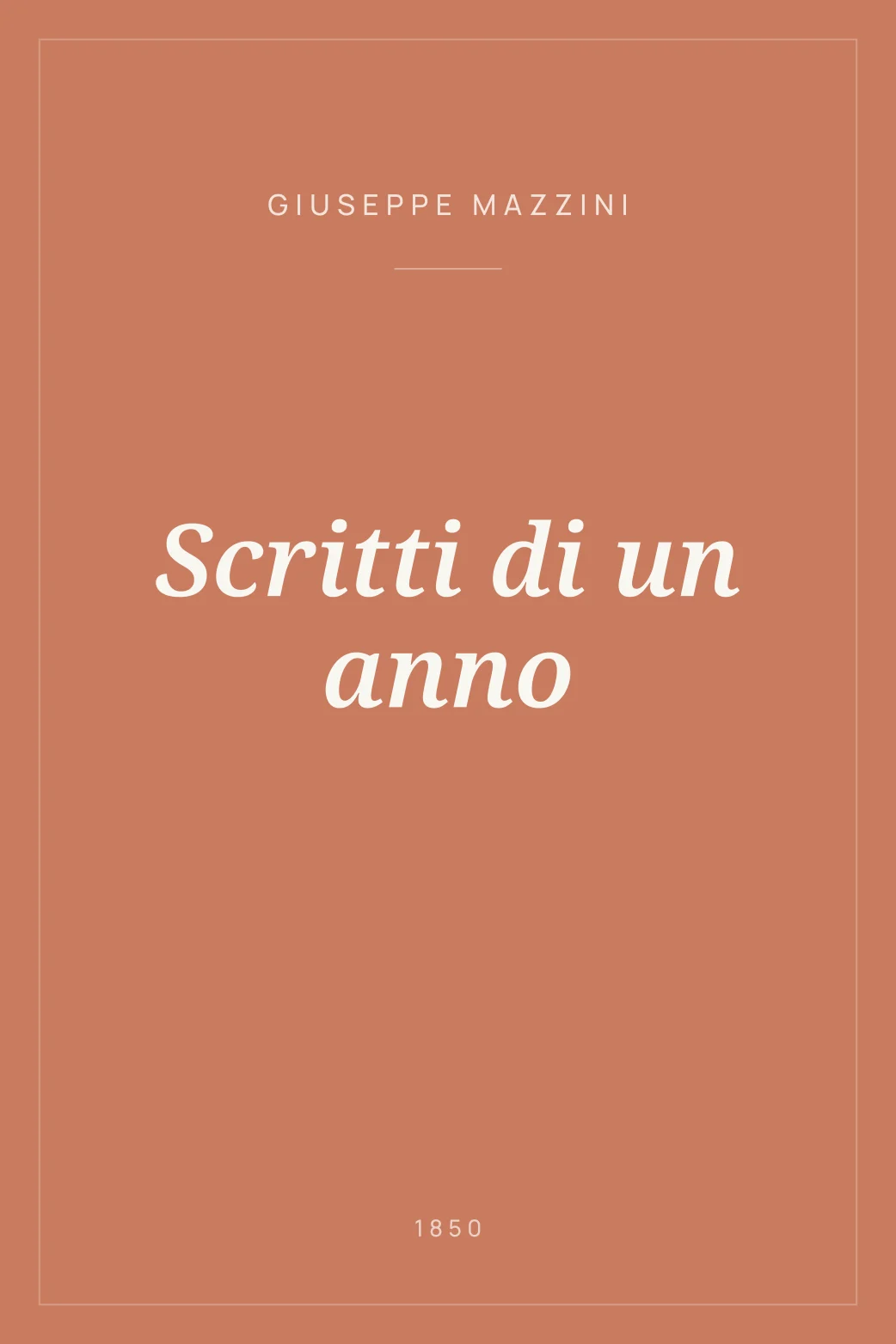 Portada de Scritti di un anno