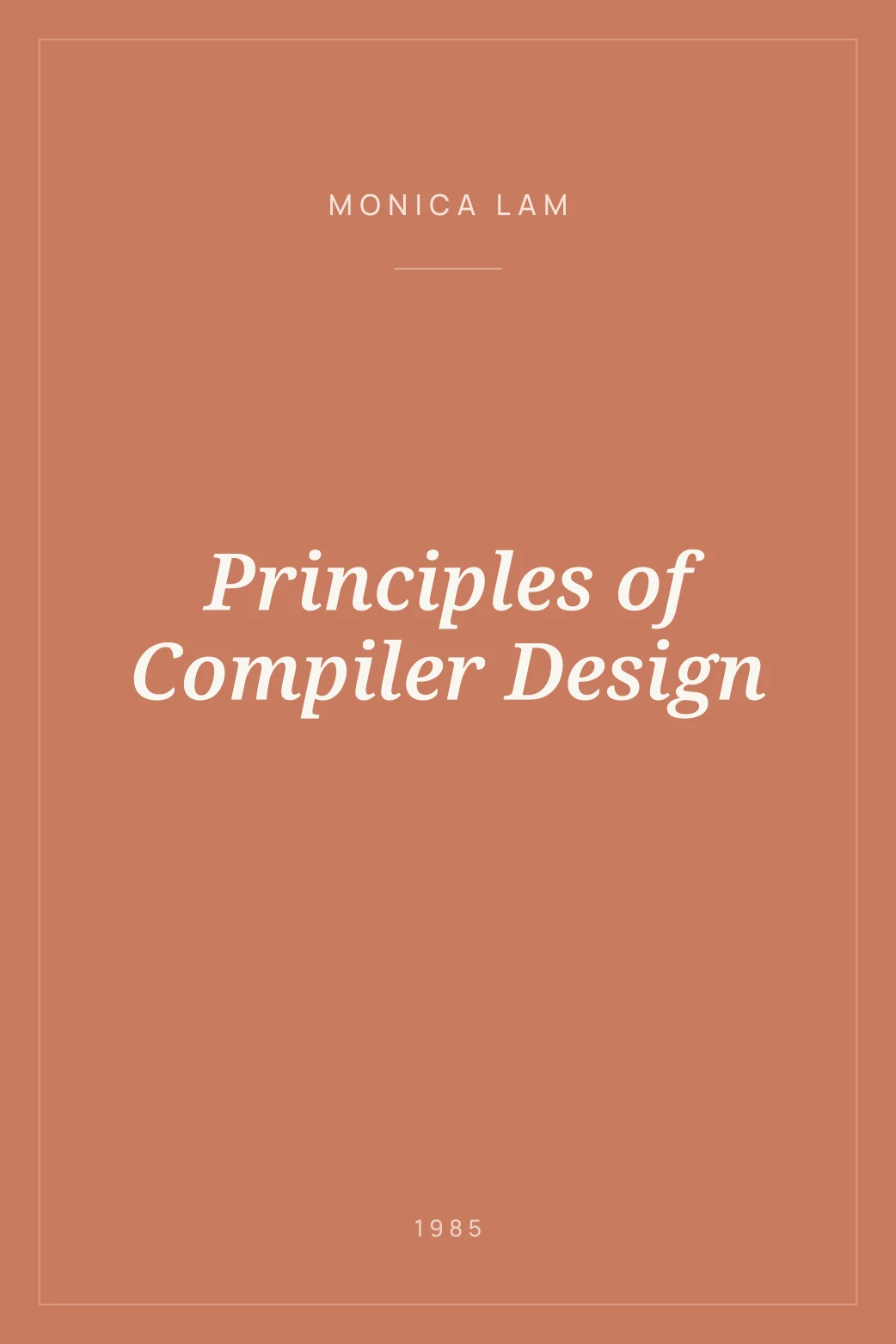 Portada de Principles of Compiler Design