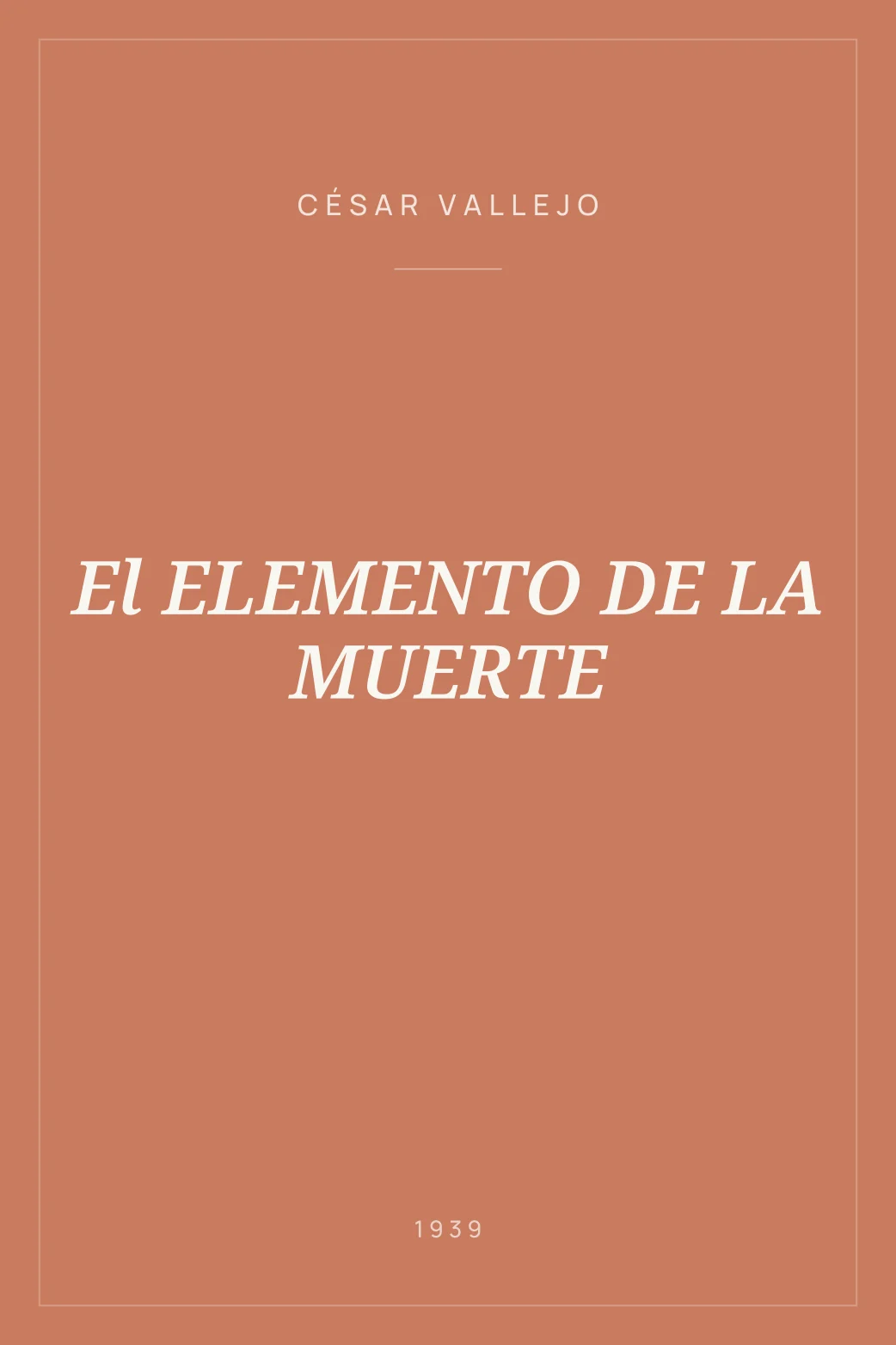 Portada de El ELEMENTO DE LA MUERTE