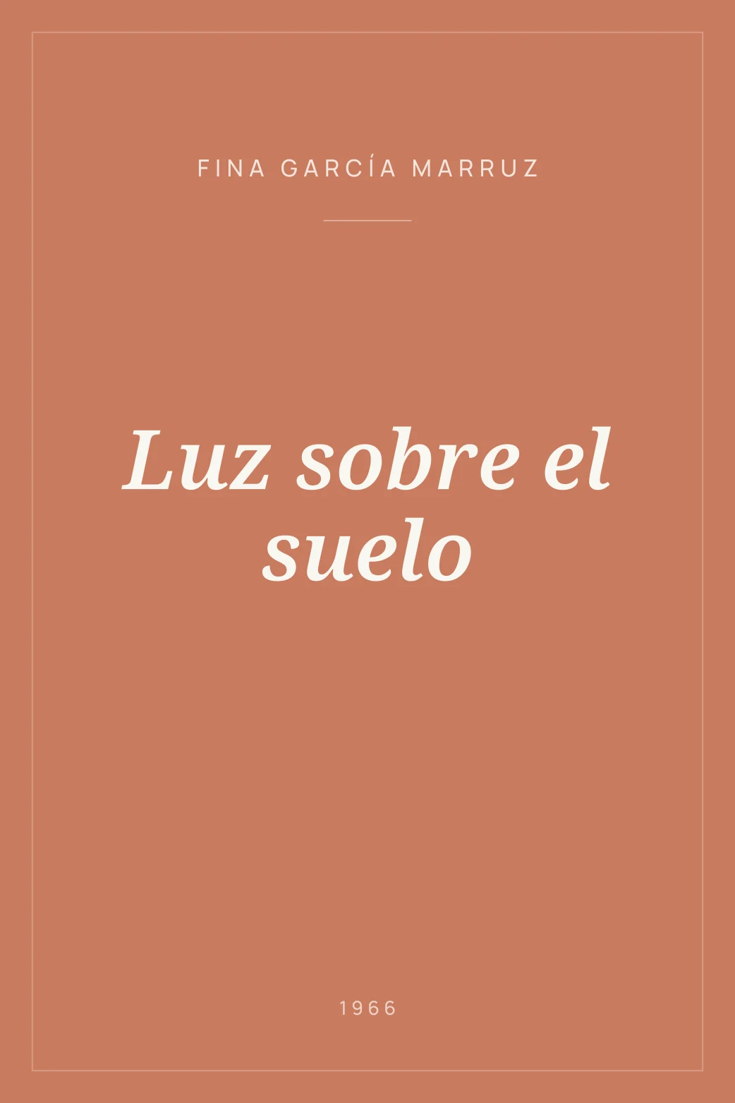 Portada de Luz sobre el suelo