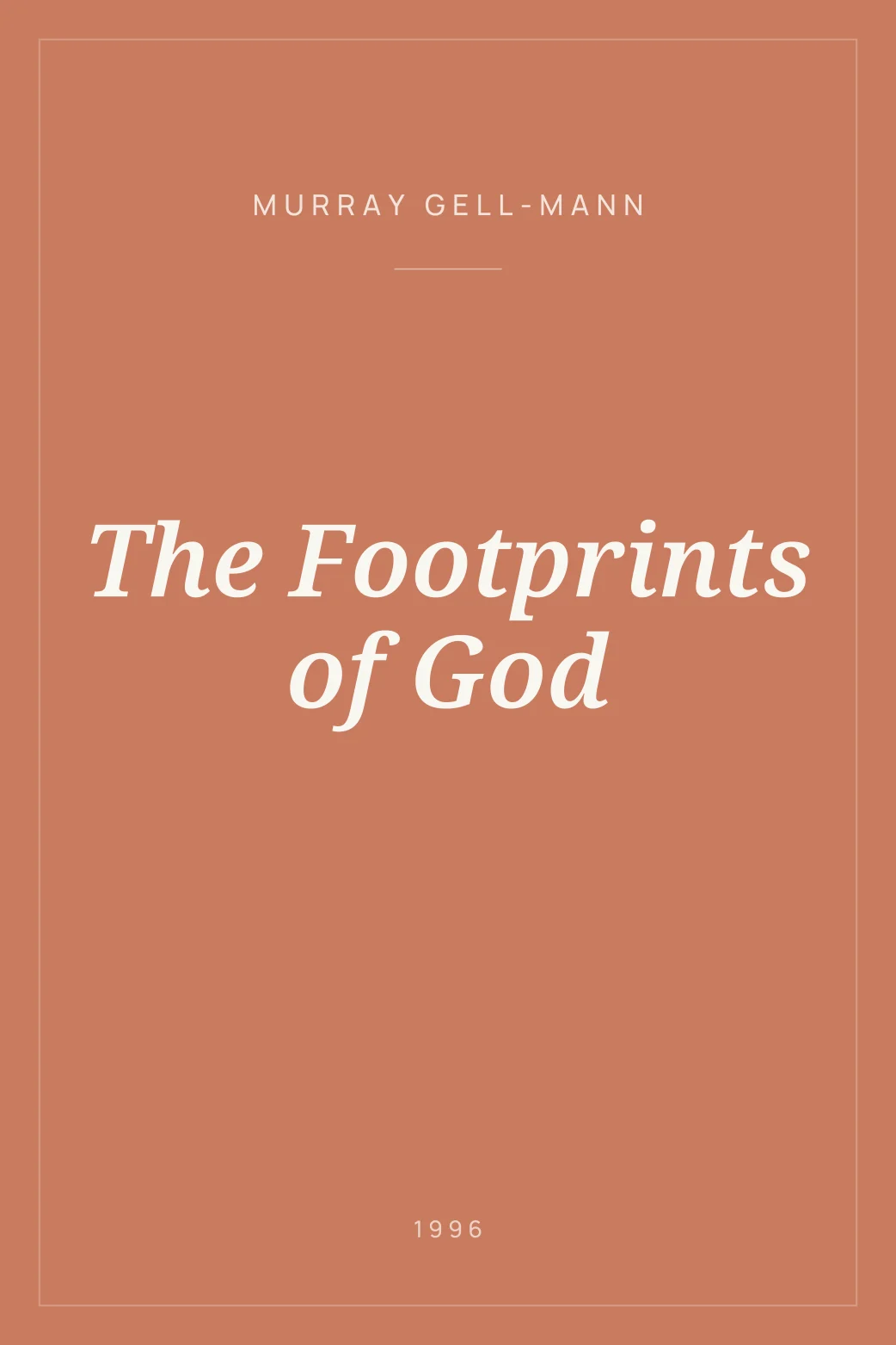 Portada de The Footprints of God