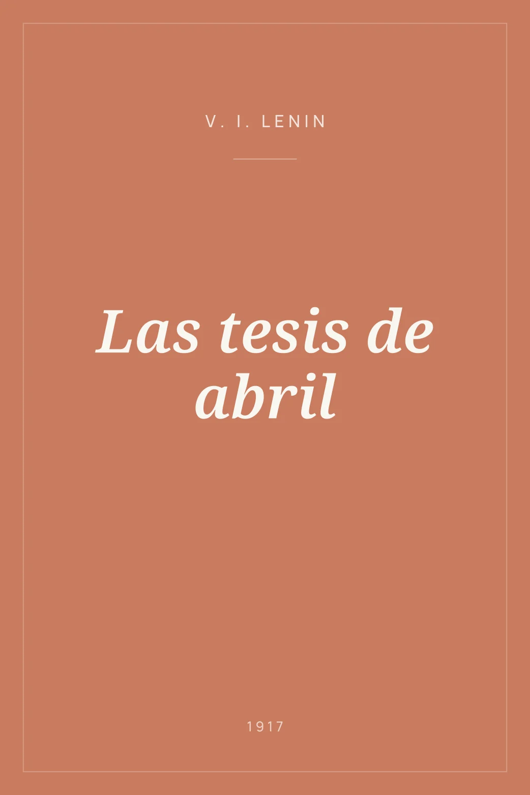 Portada de Las tesis de abril