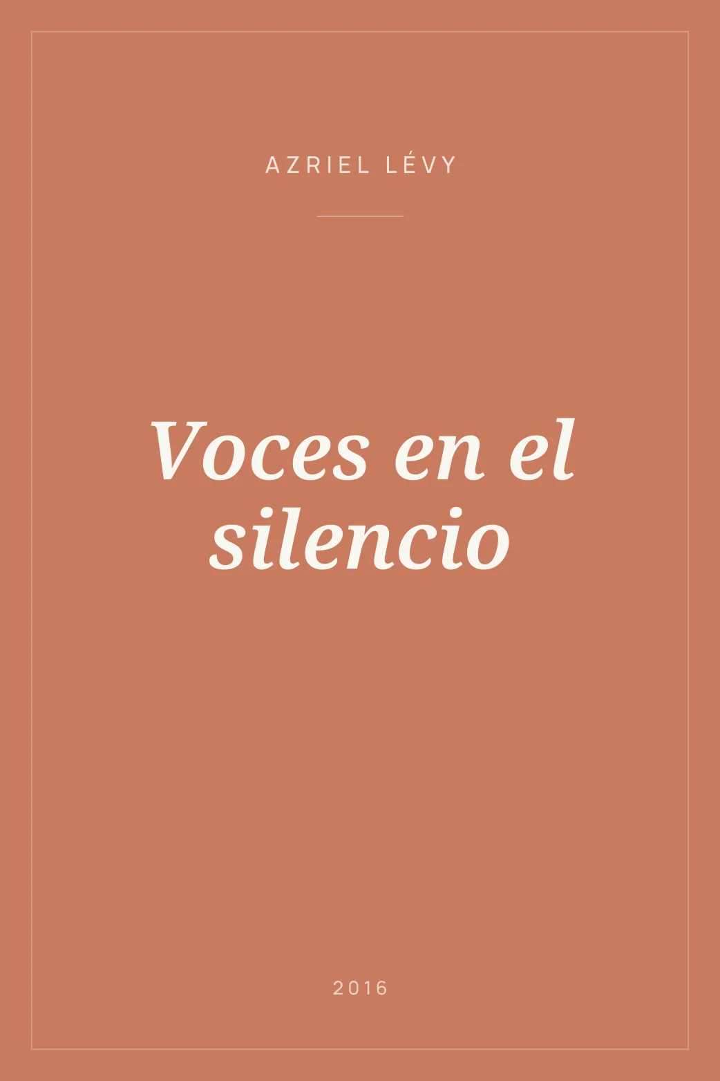 Portada de Voces en el silencio
