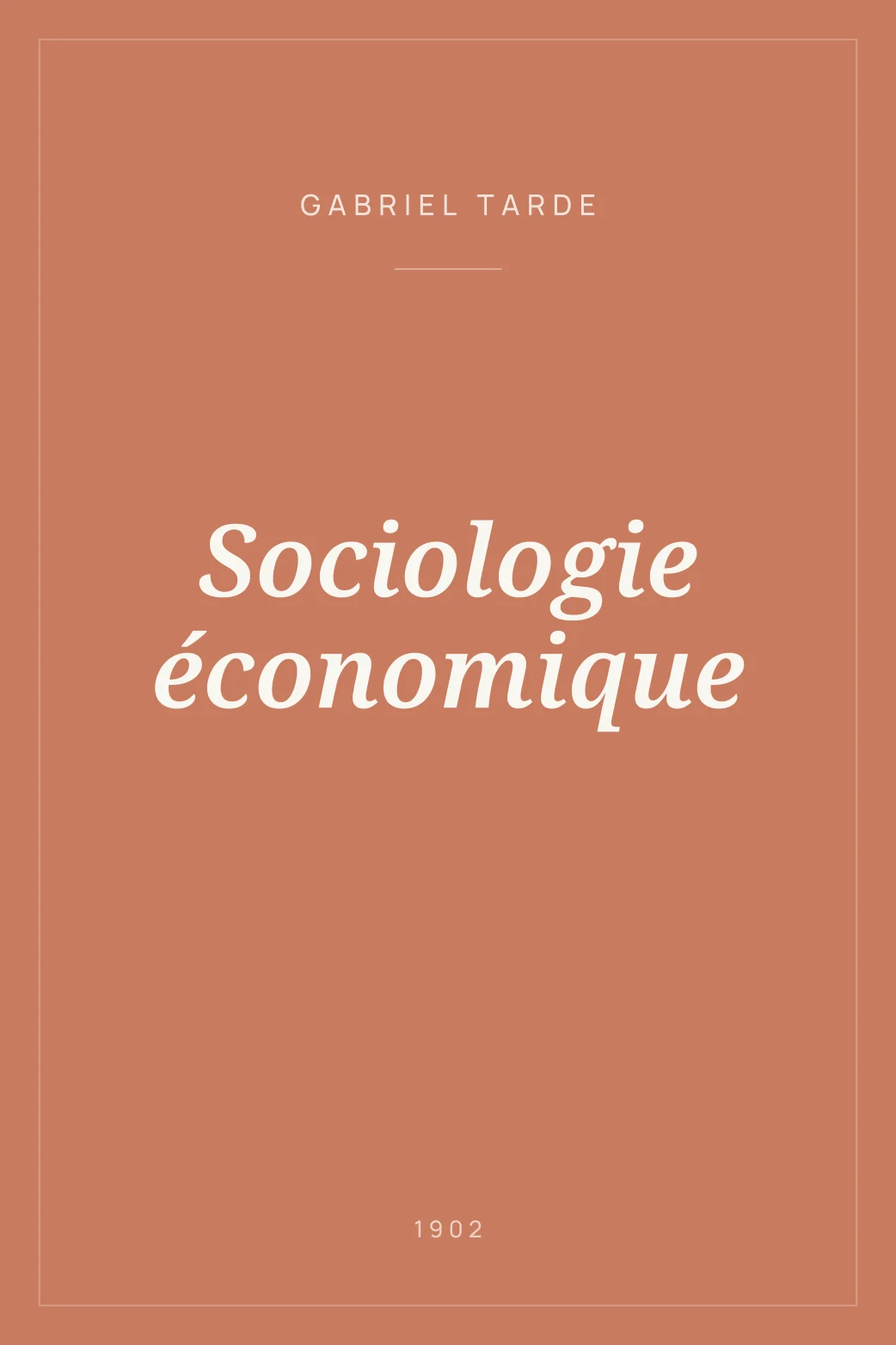 Portada de Sociologie économique