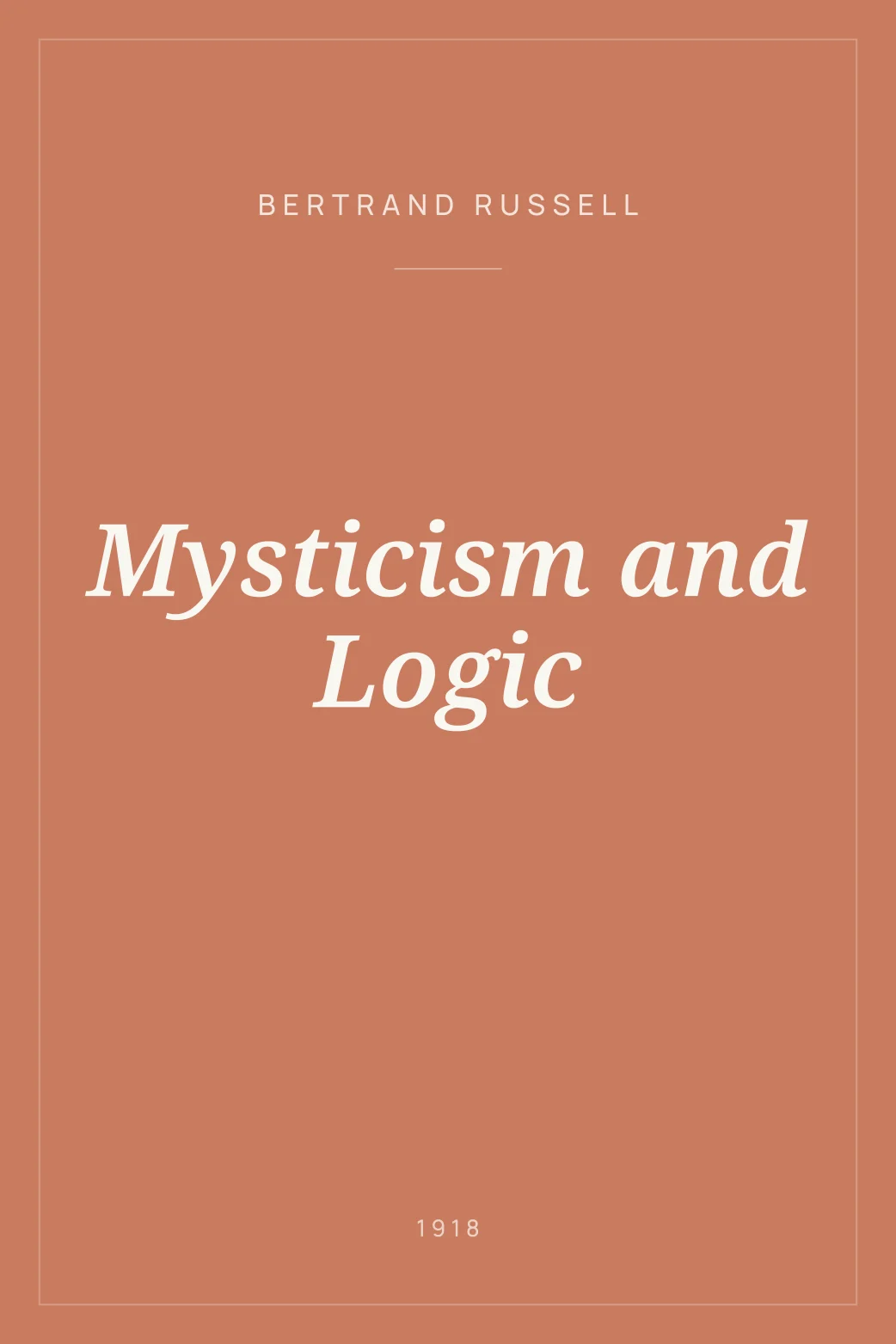 Portada de Mysticism and Logic
