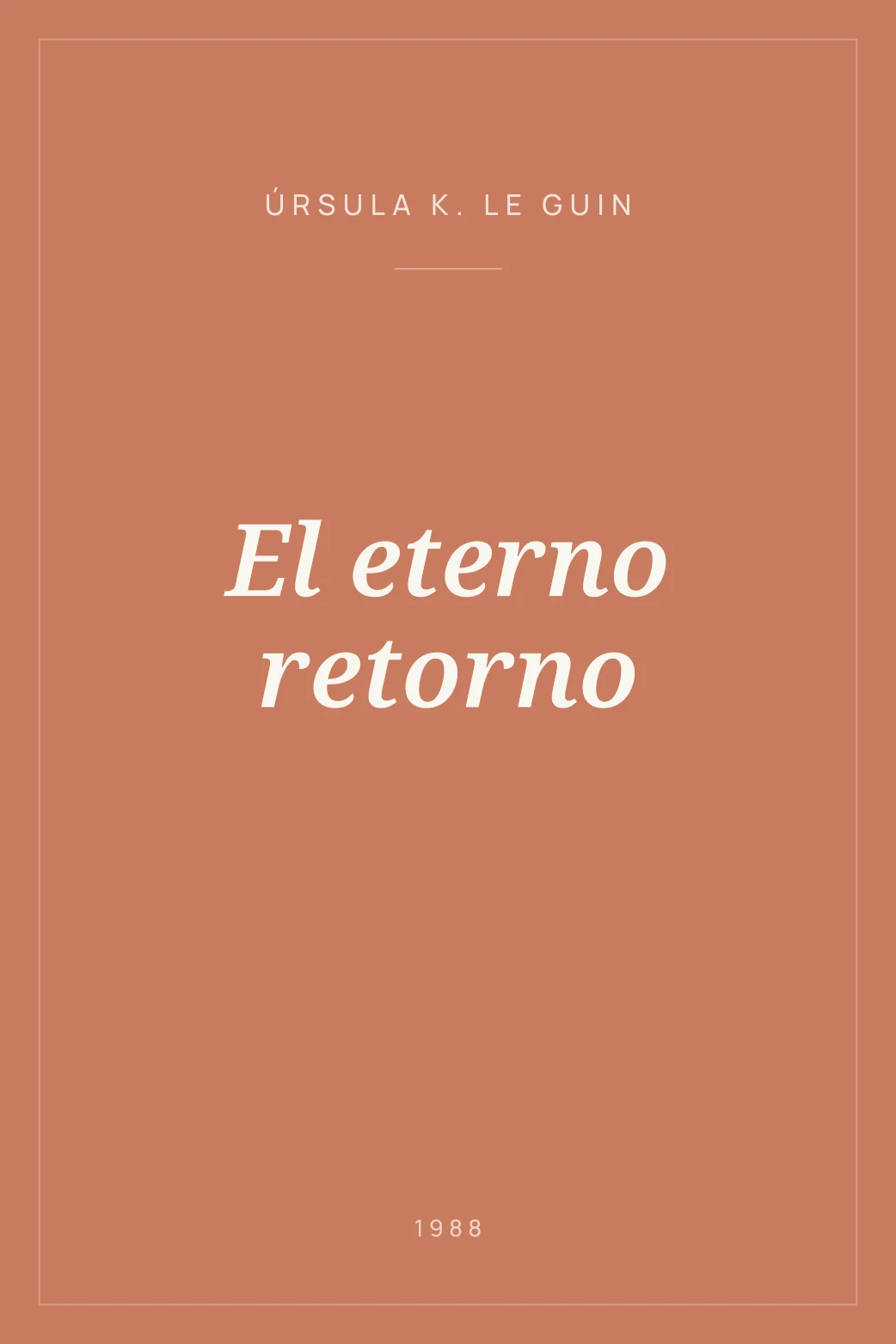 Portada de El eterno retorno