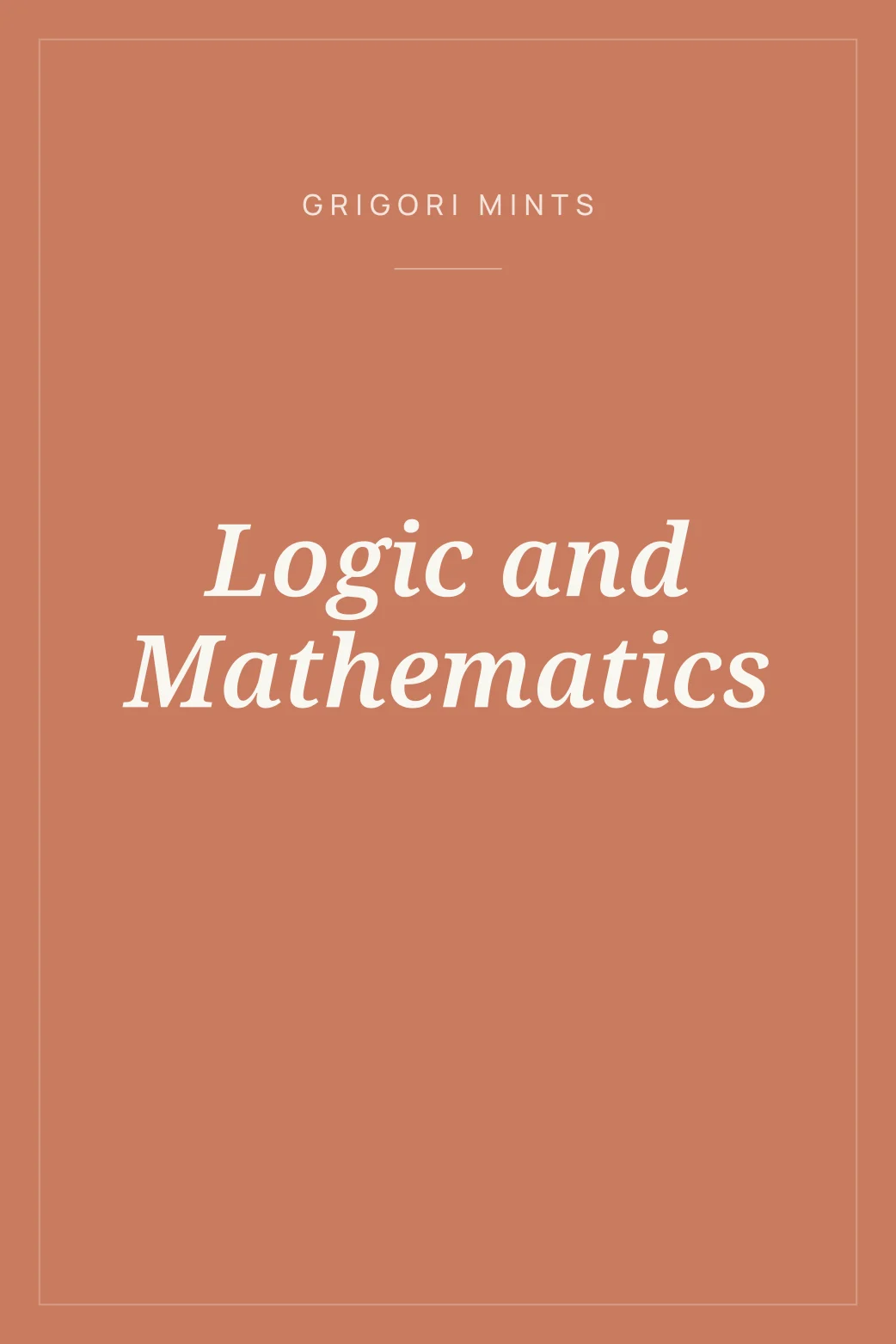 Portada de Logic and Mathematics