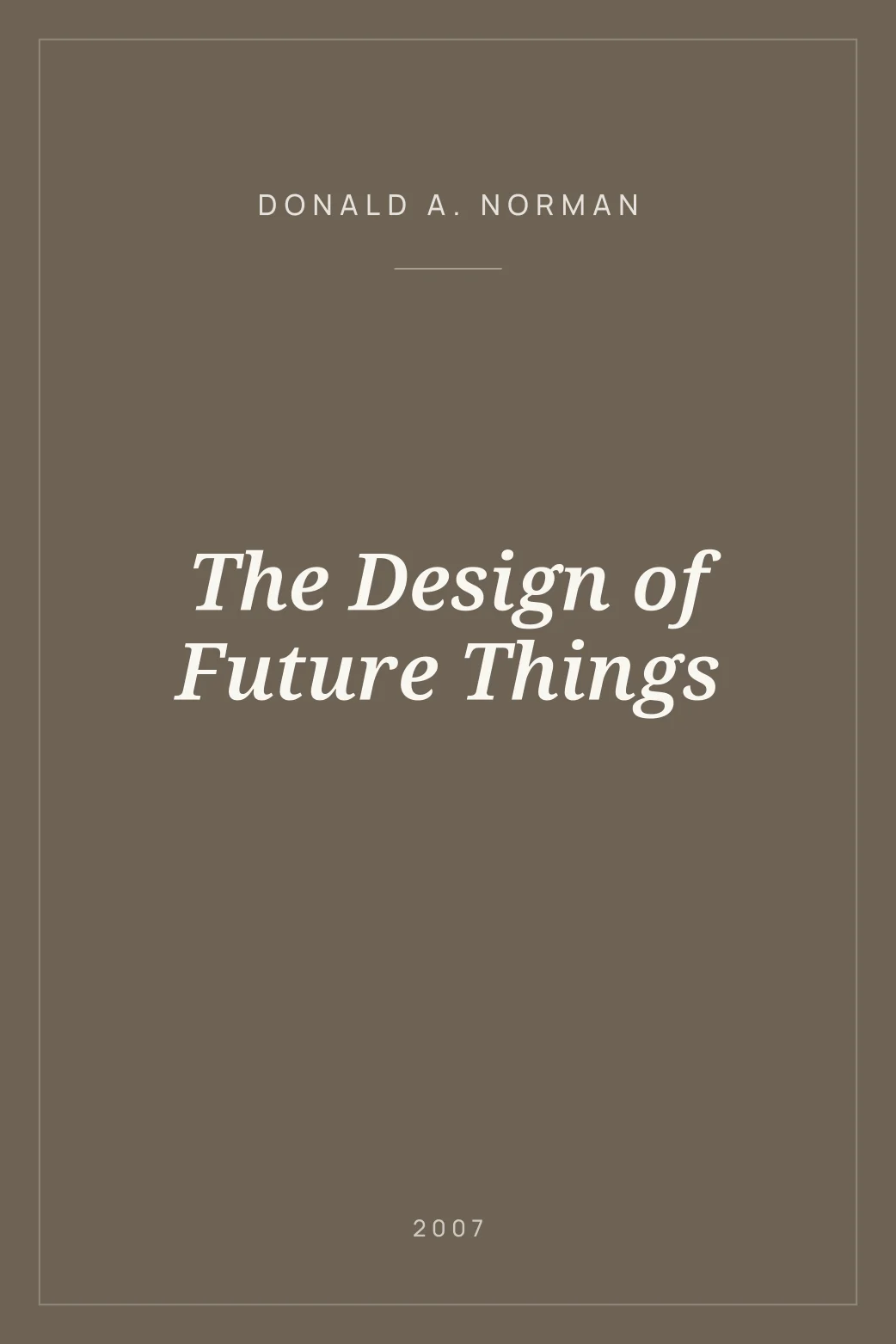 Portada de The Design of Future Things