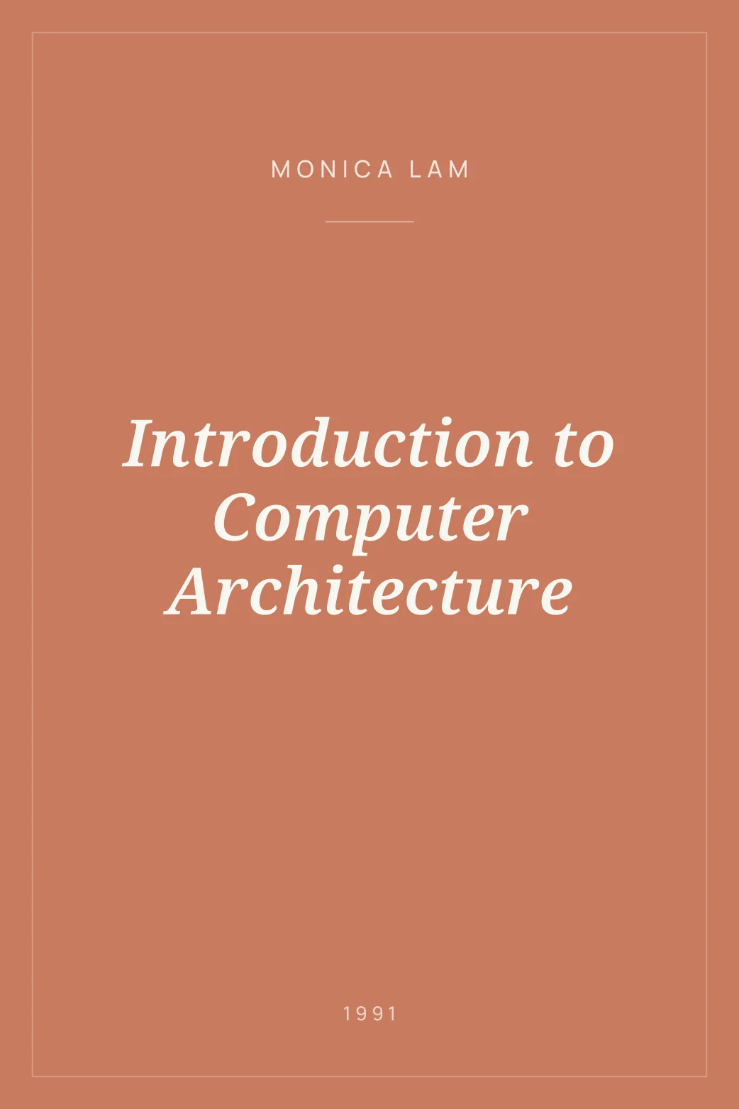Portada de Introduction to Computer Architecture