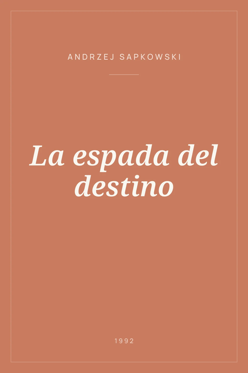 Portada de La espada del destino