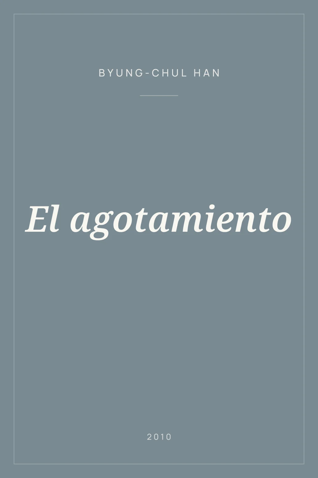 Portada de El agotamiento