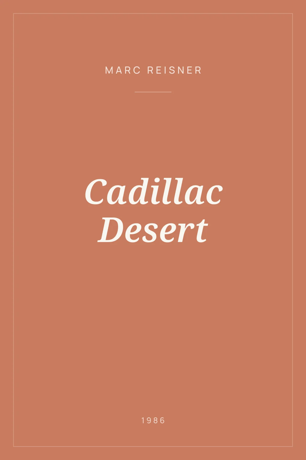 Portada de Cadillac Desert