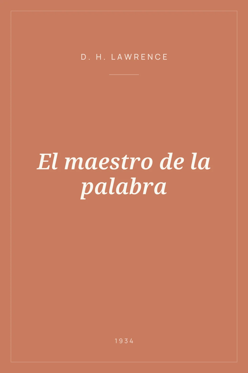 Portada de El maestro de la palabra