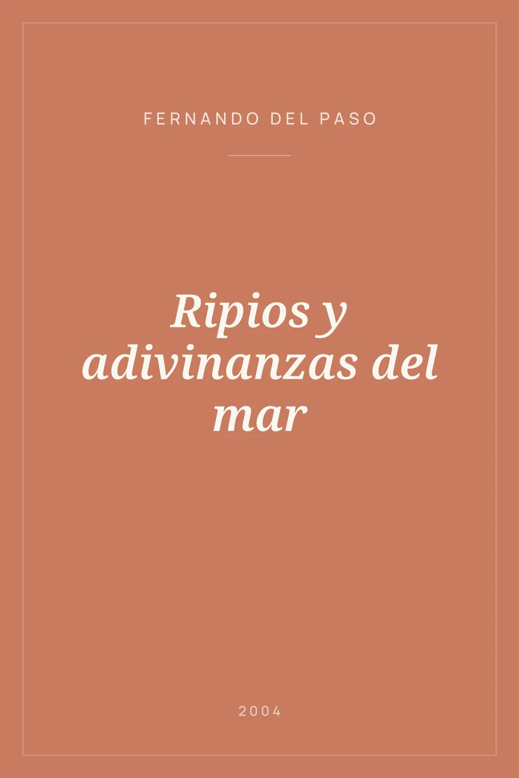 Portada de Ripios y adivinanzas del mar