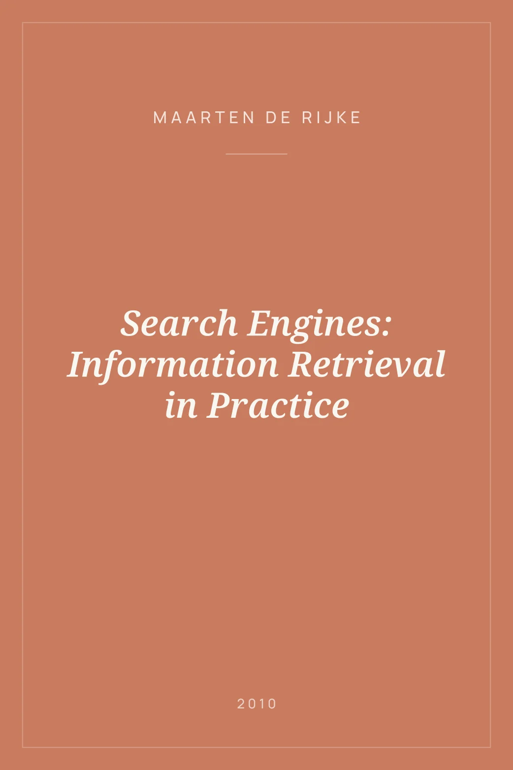 Portada de Search Engines: Information Retrieval in Practice