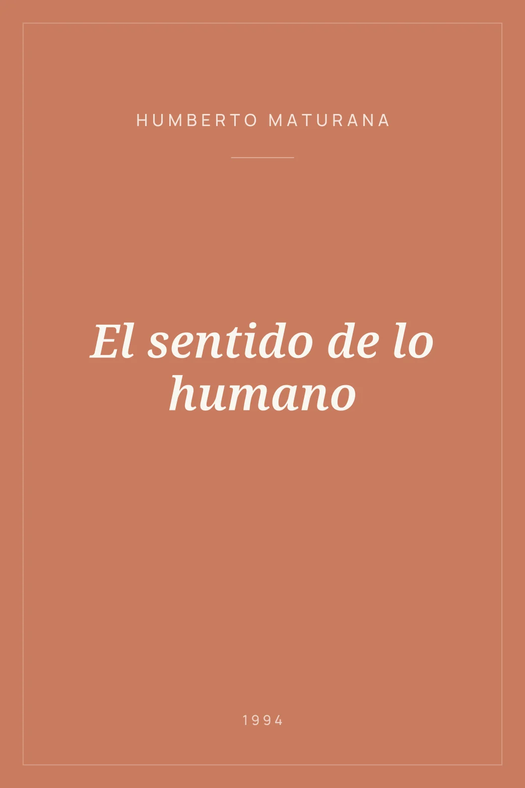 Portada de El sentido de lo humano