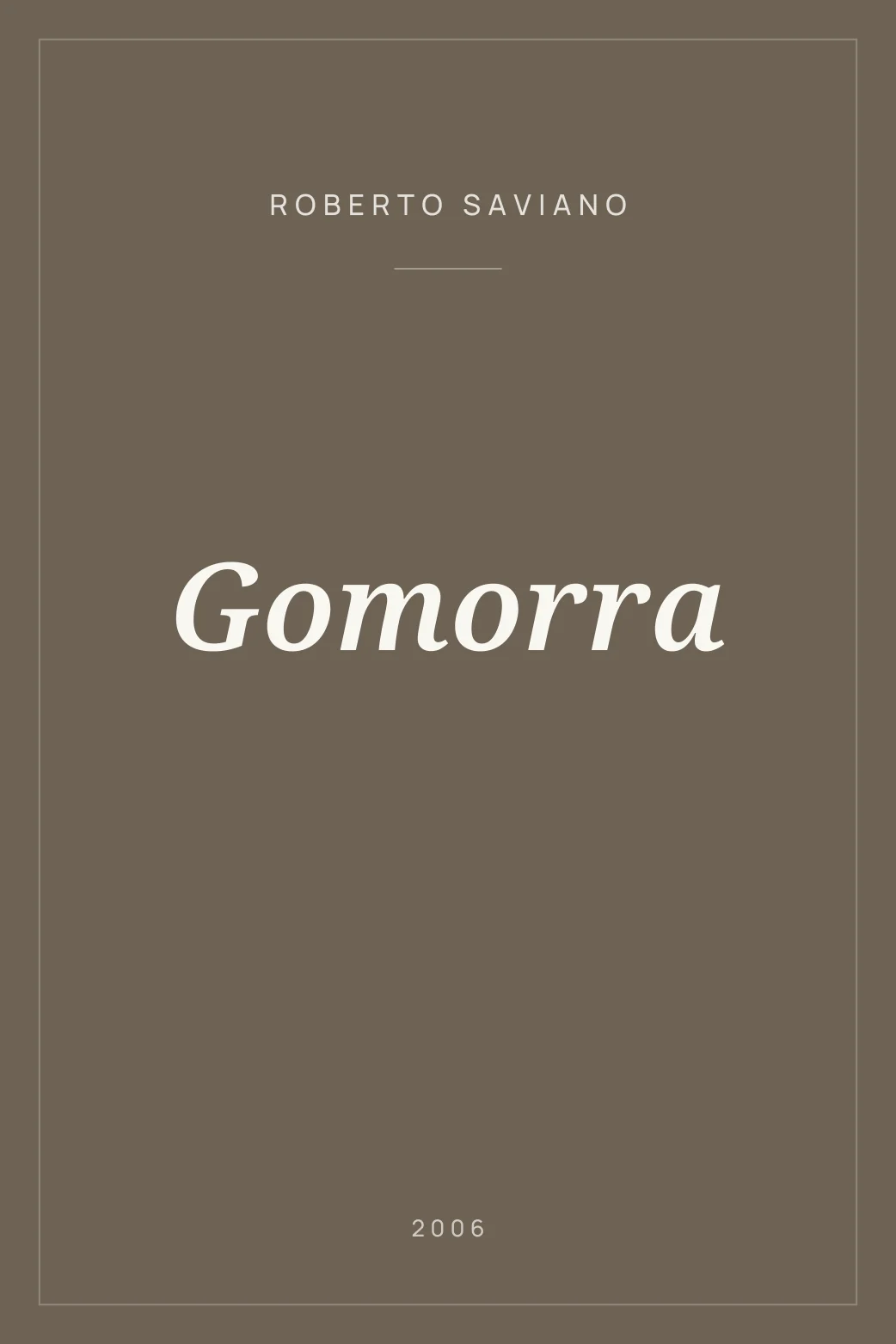 Portada de Gomorra