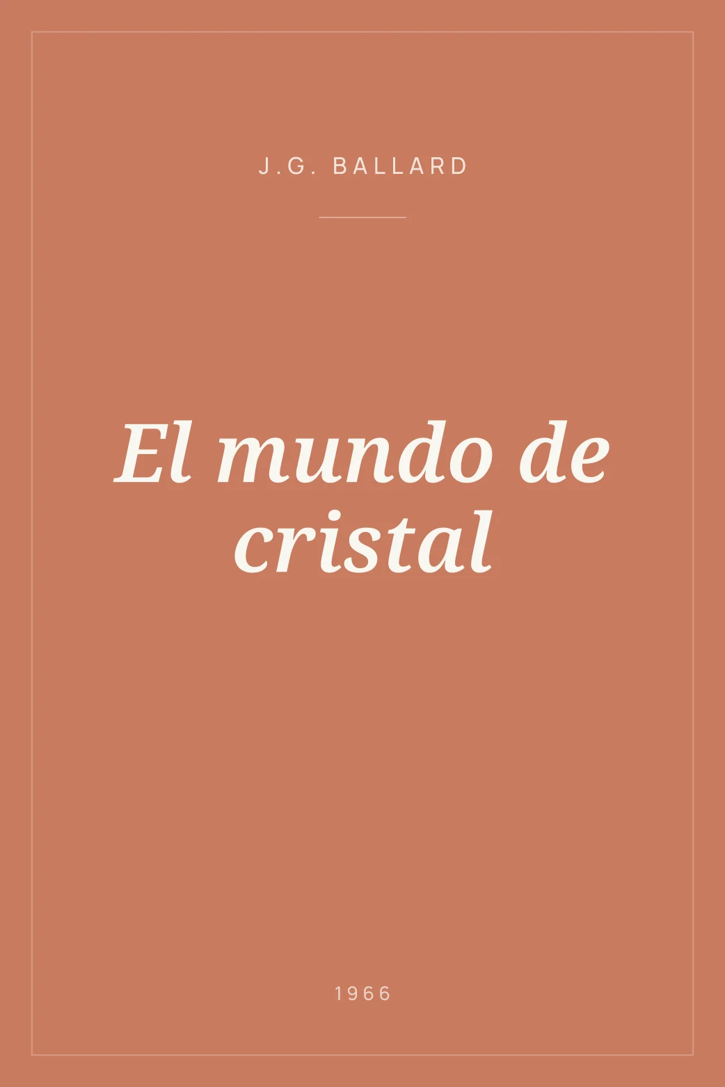 Portada de El mundo de cristal