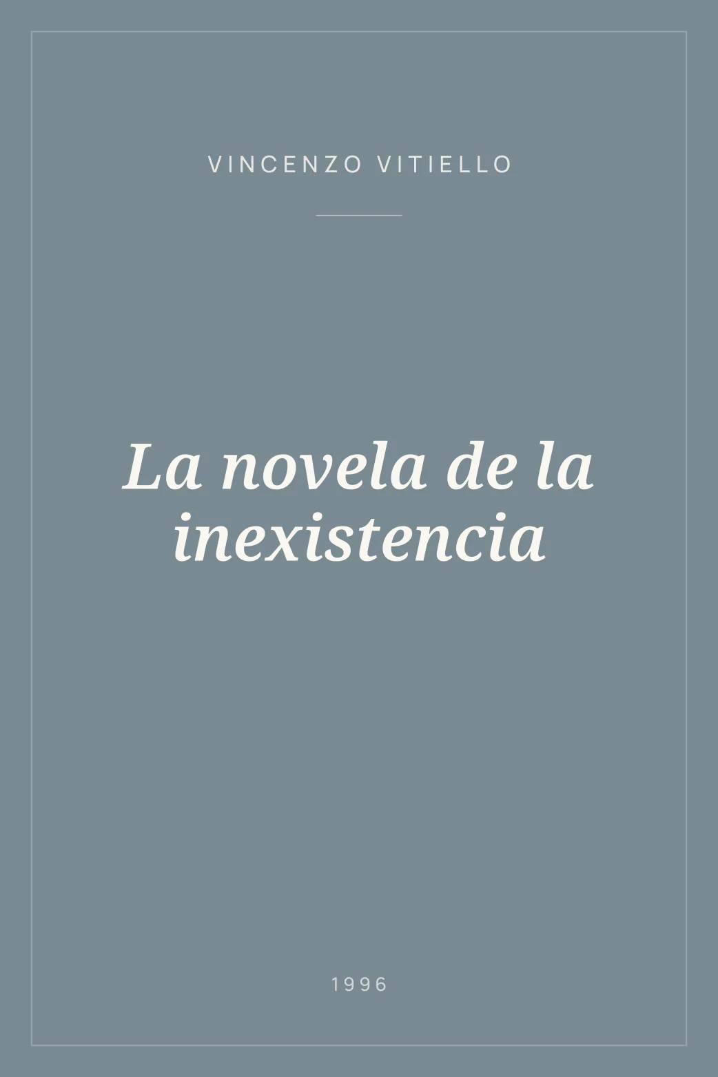 Portada de La novela de la inexistencia