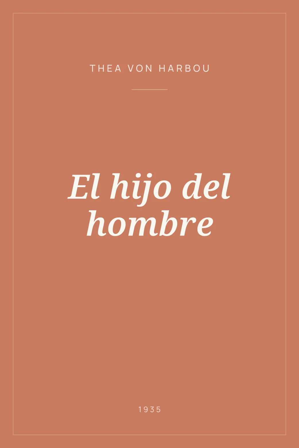 Portada de El hijo del hombre