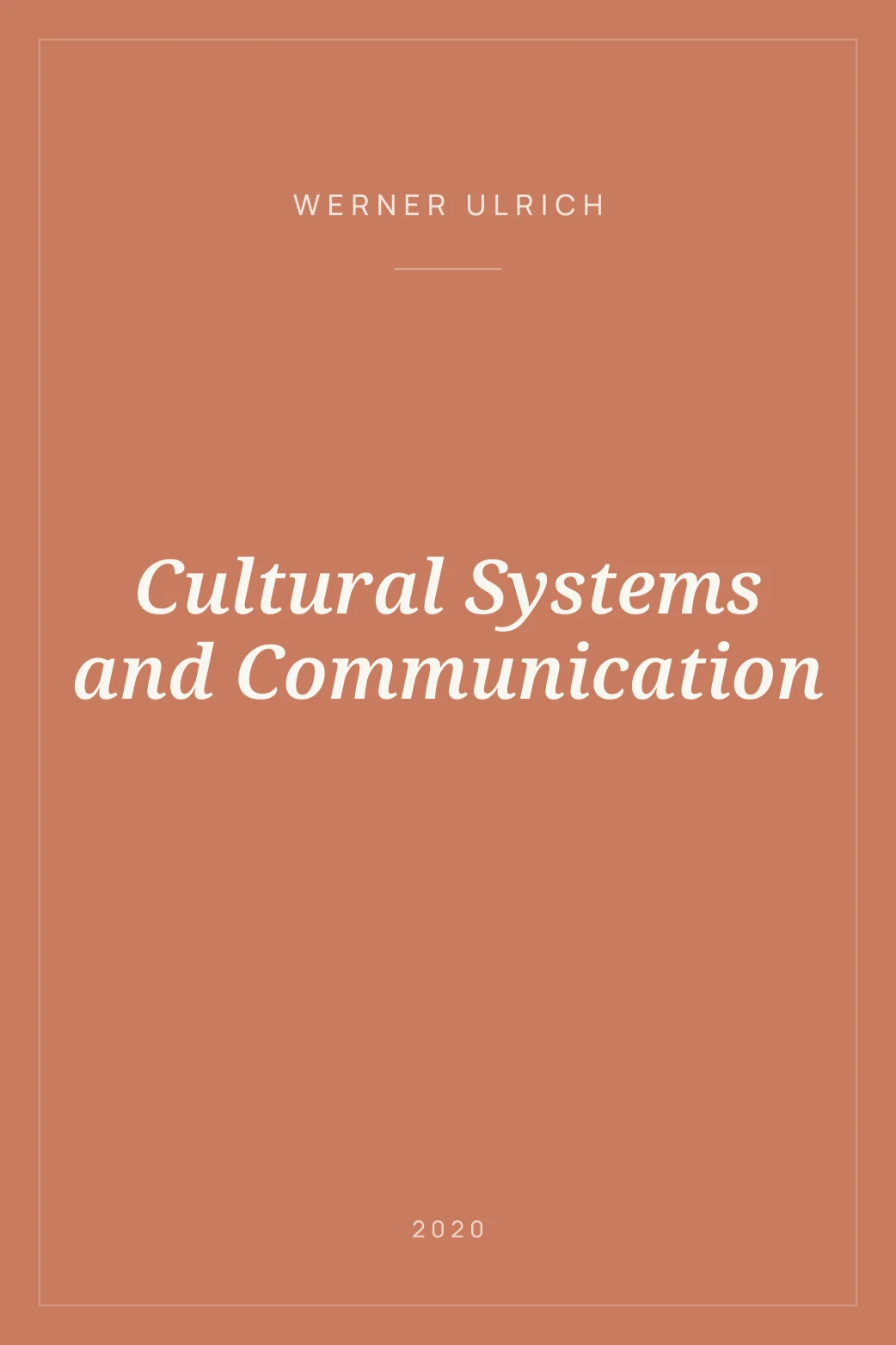 Portada de Cultural Systems and Communication
