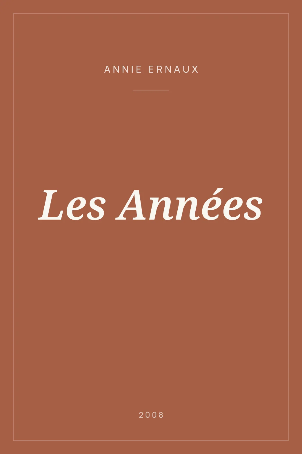 Portada de Les Années