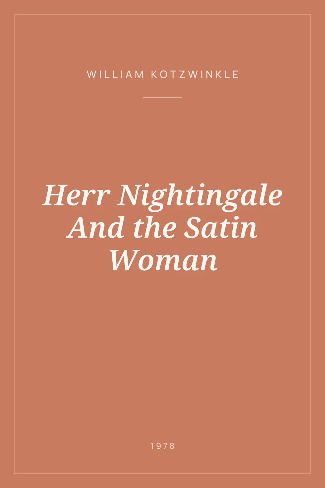 Portada de Herr Nightingale And the Satin Woman