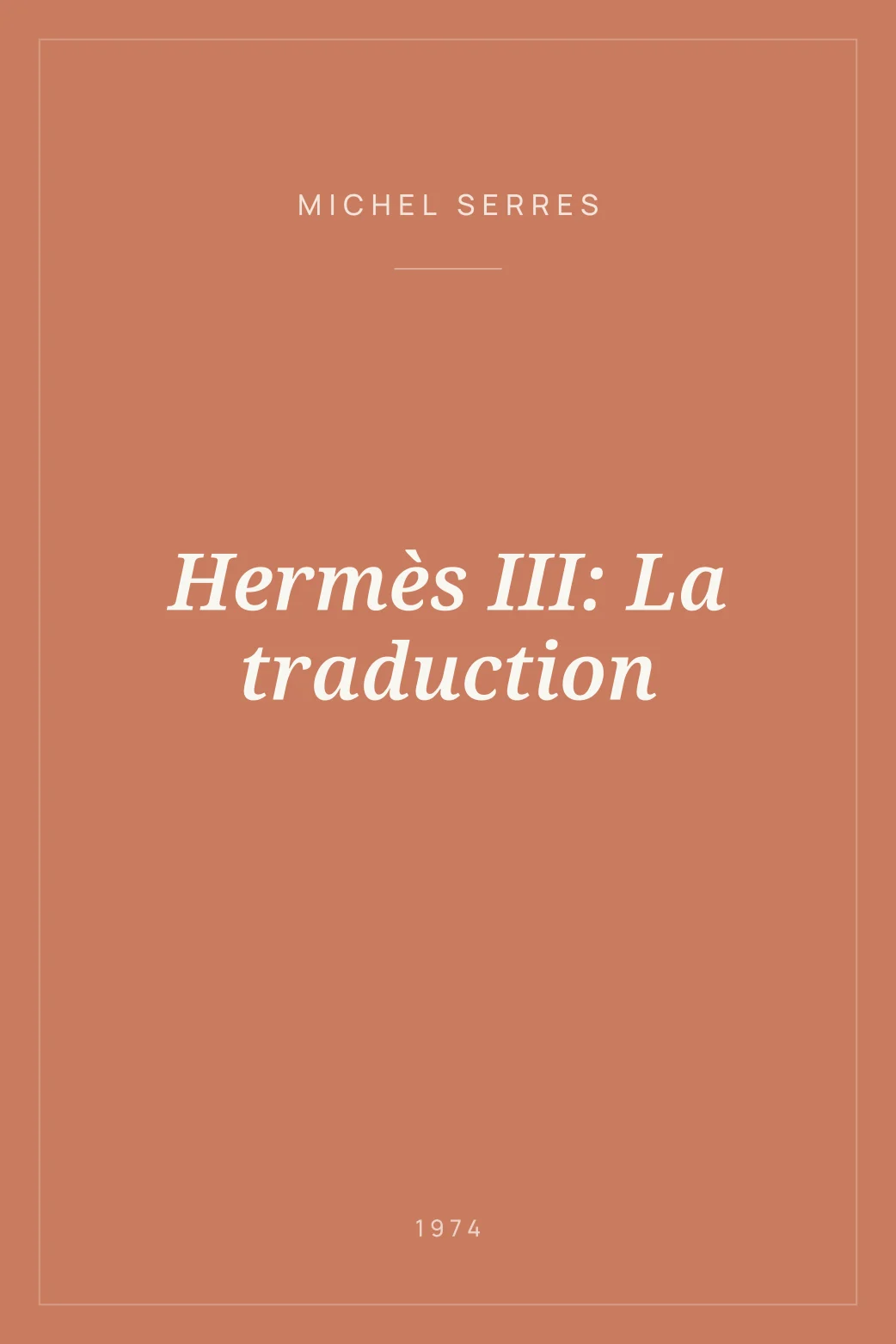 Portada de Hermès III: La traduction