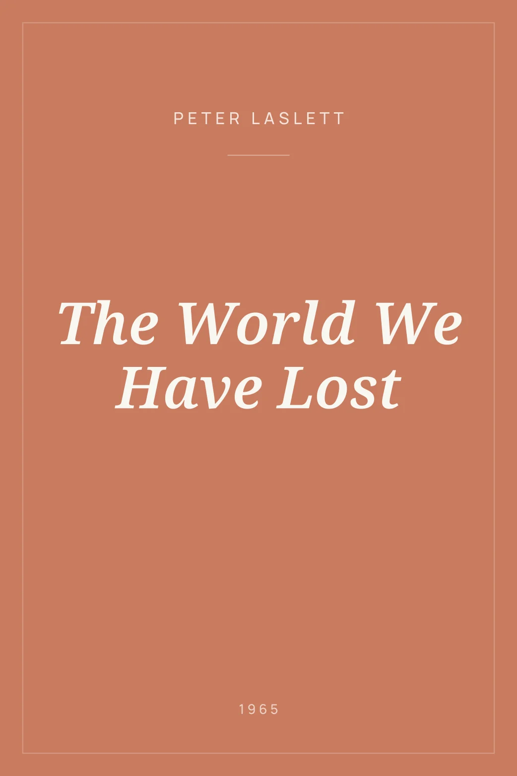 Portada de The World We Have Lost