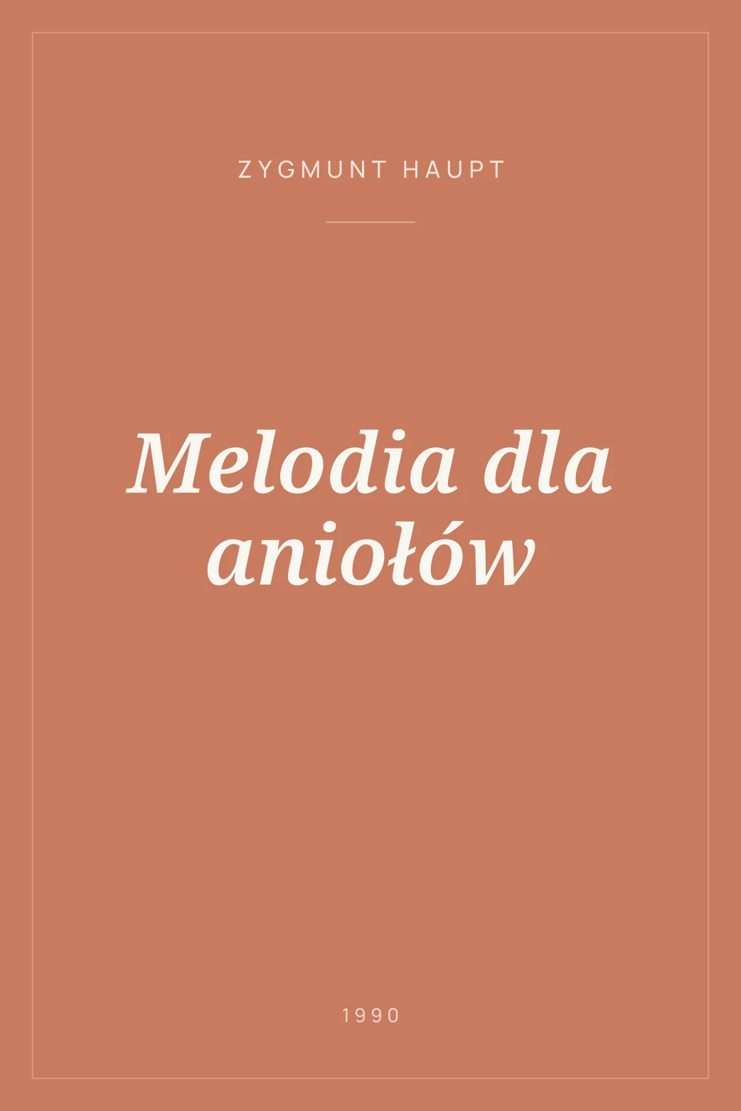 Portada de Melodia dla aniołów