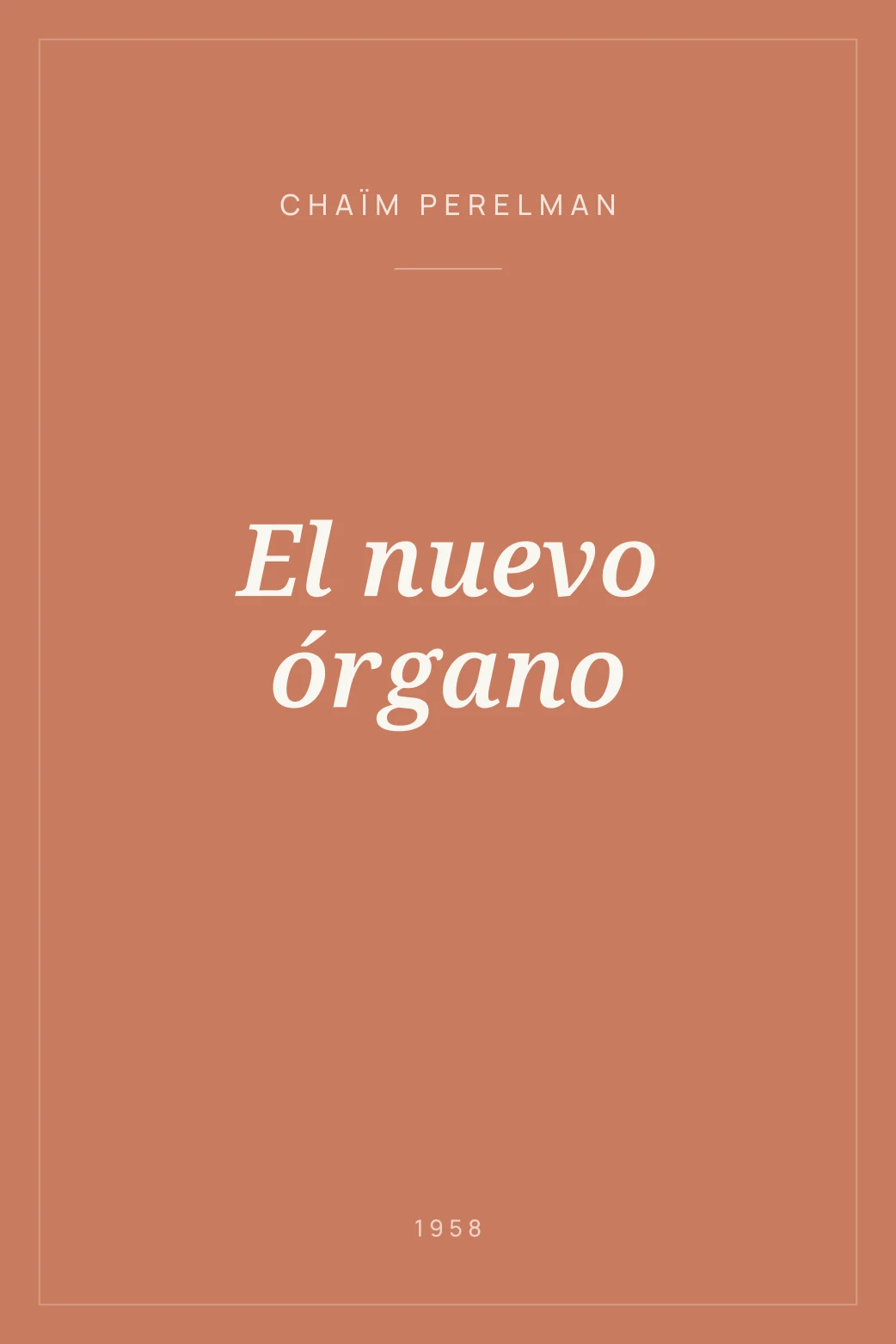 Portada de El nuevo órgano