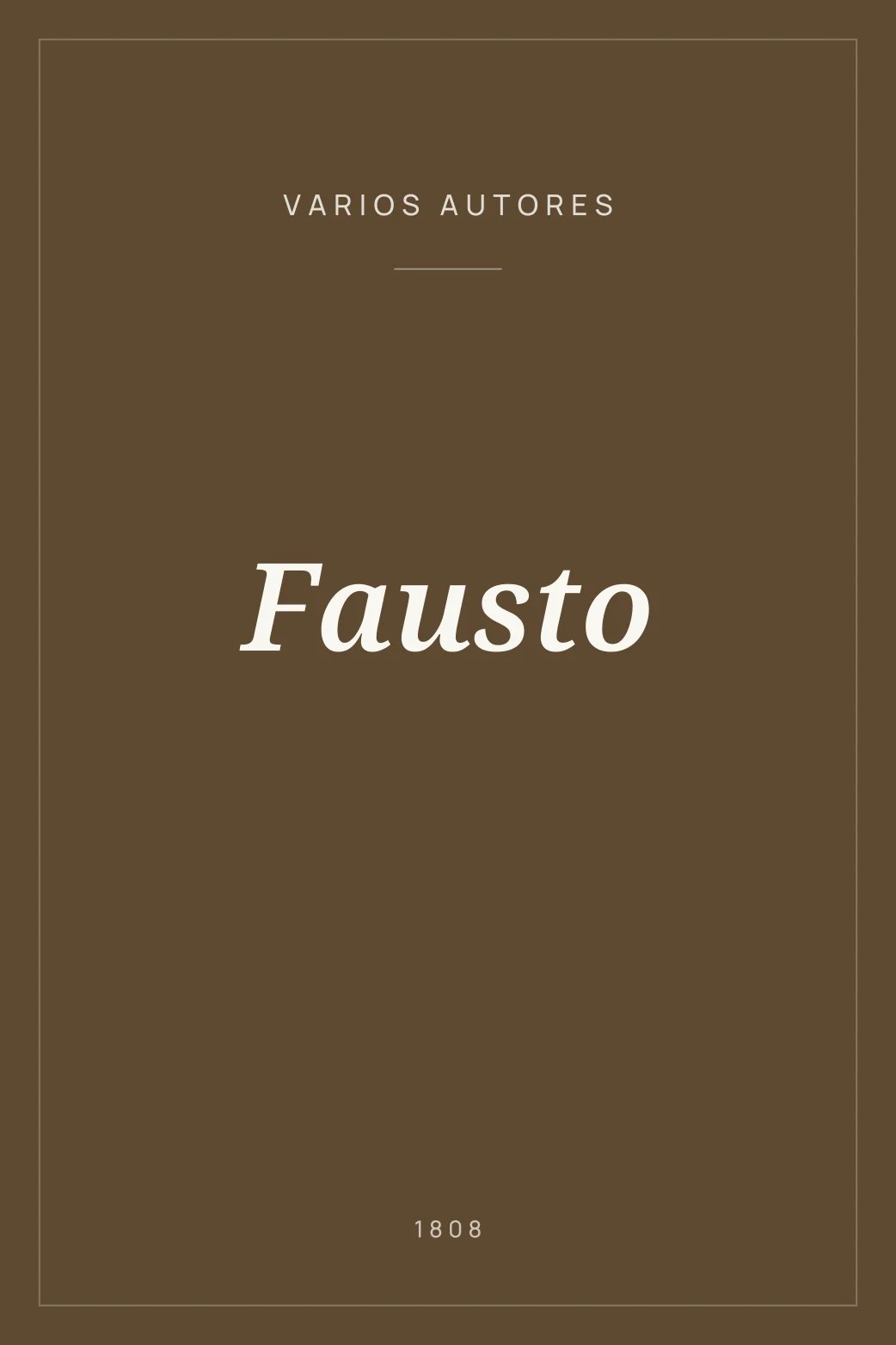 Portada de Fausto