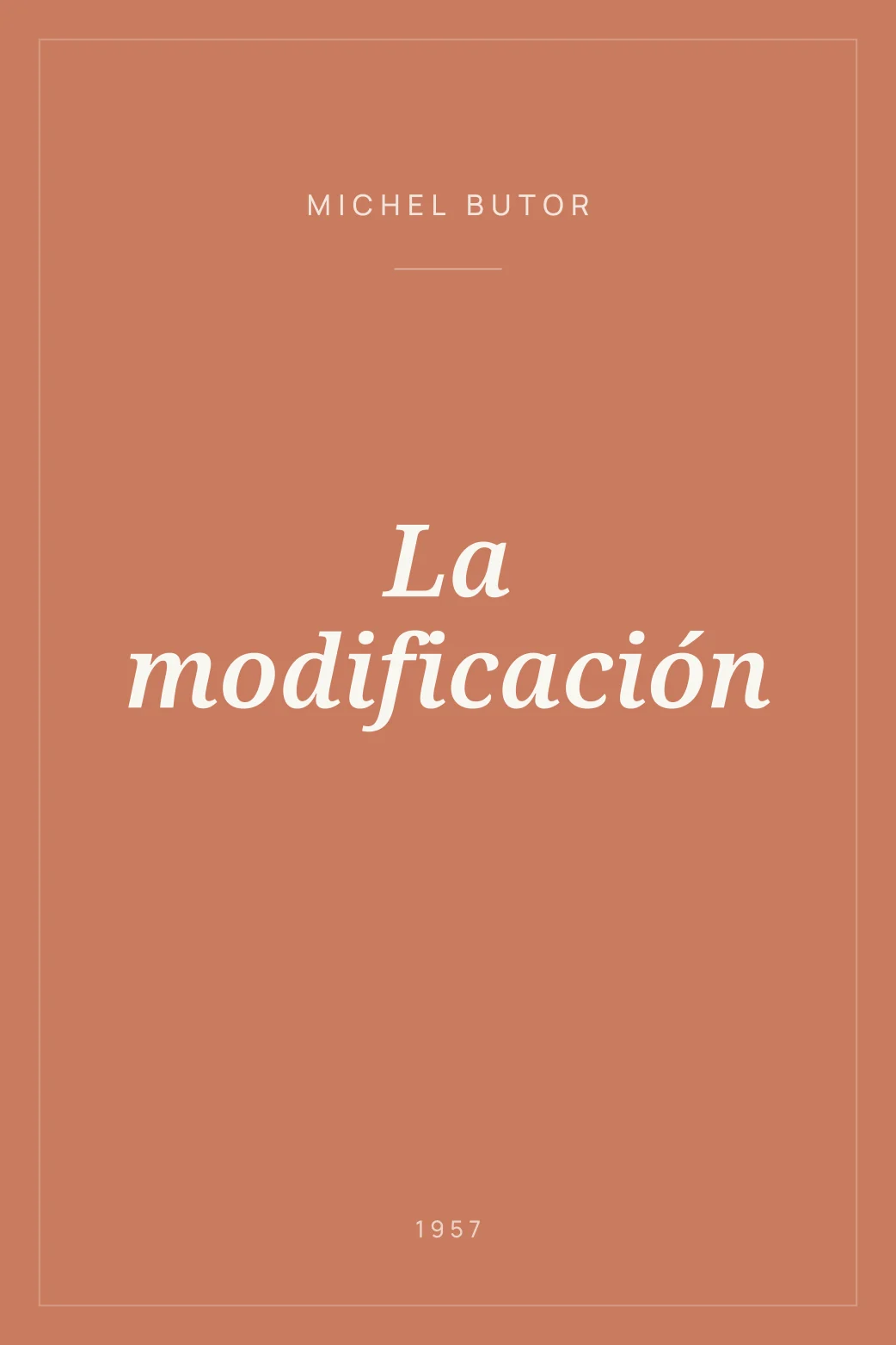 Portada de La modificación