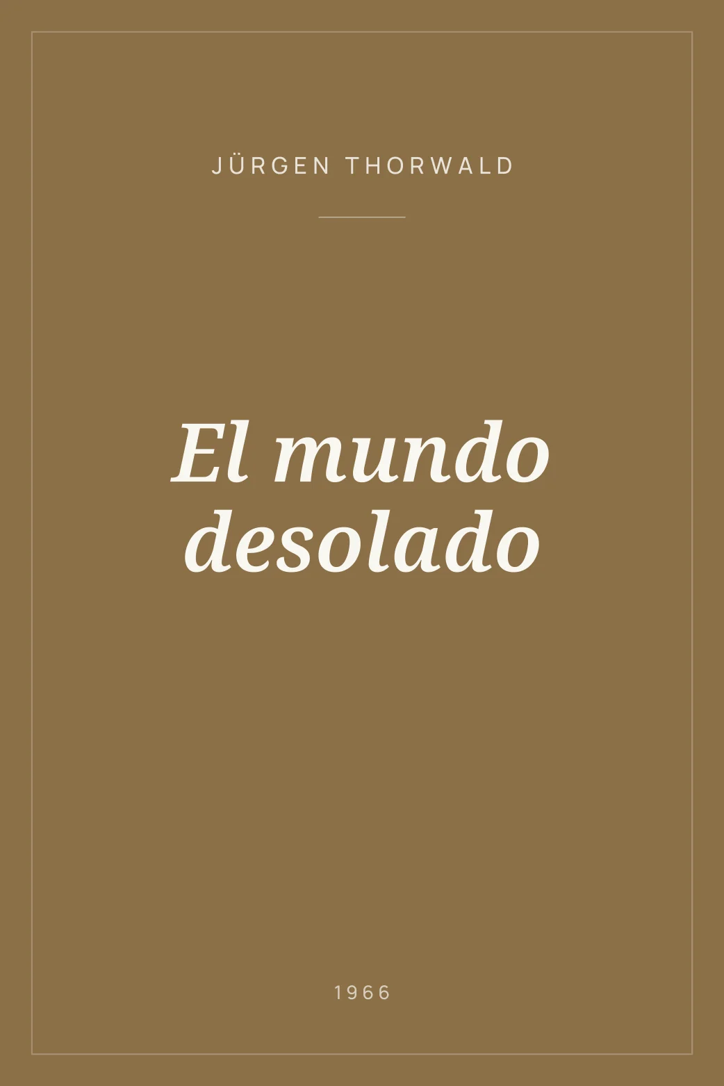 Portada de El mundo desolado