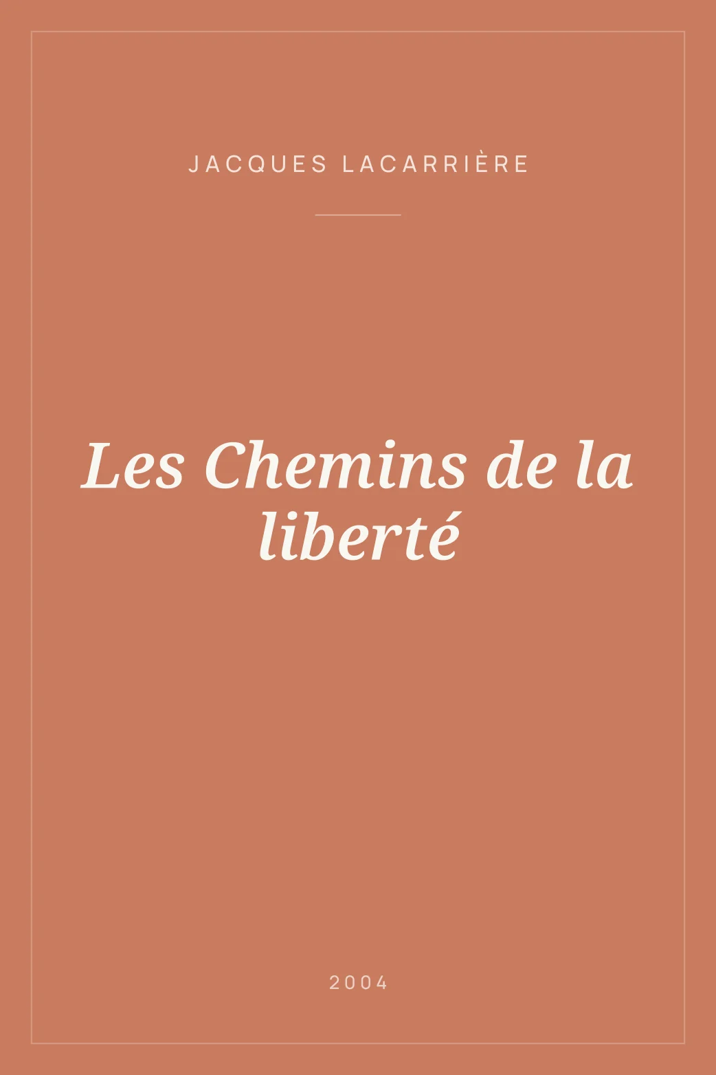 Portada de Les Chemins de la liberté