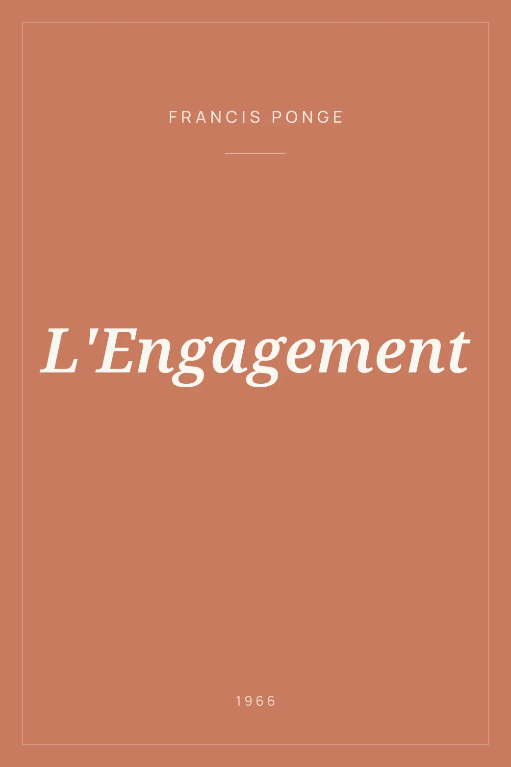 Portada de L'Engagement