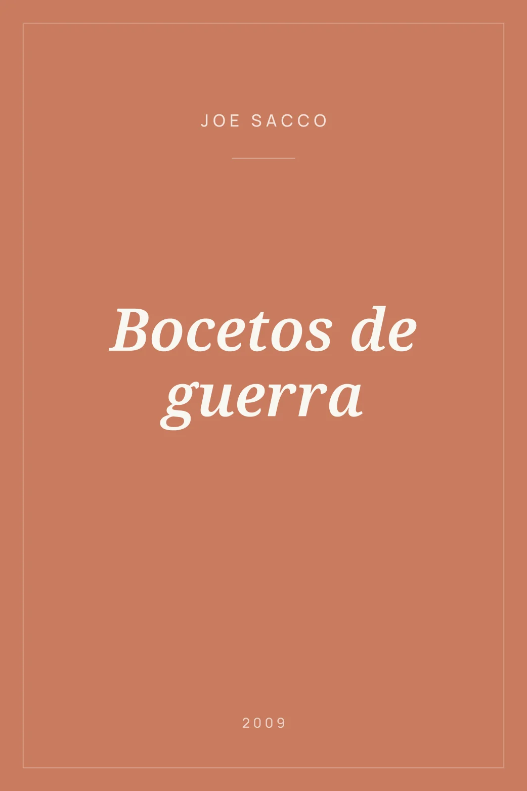 Portada de Bocetos de guerra