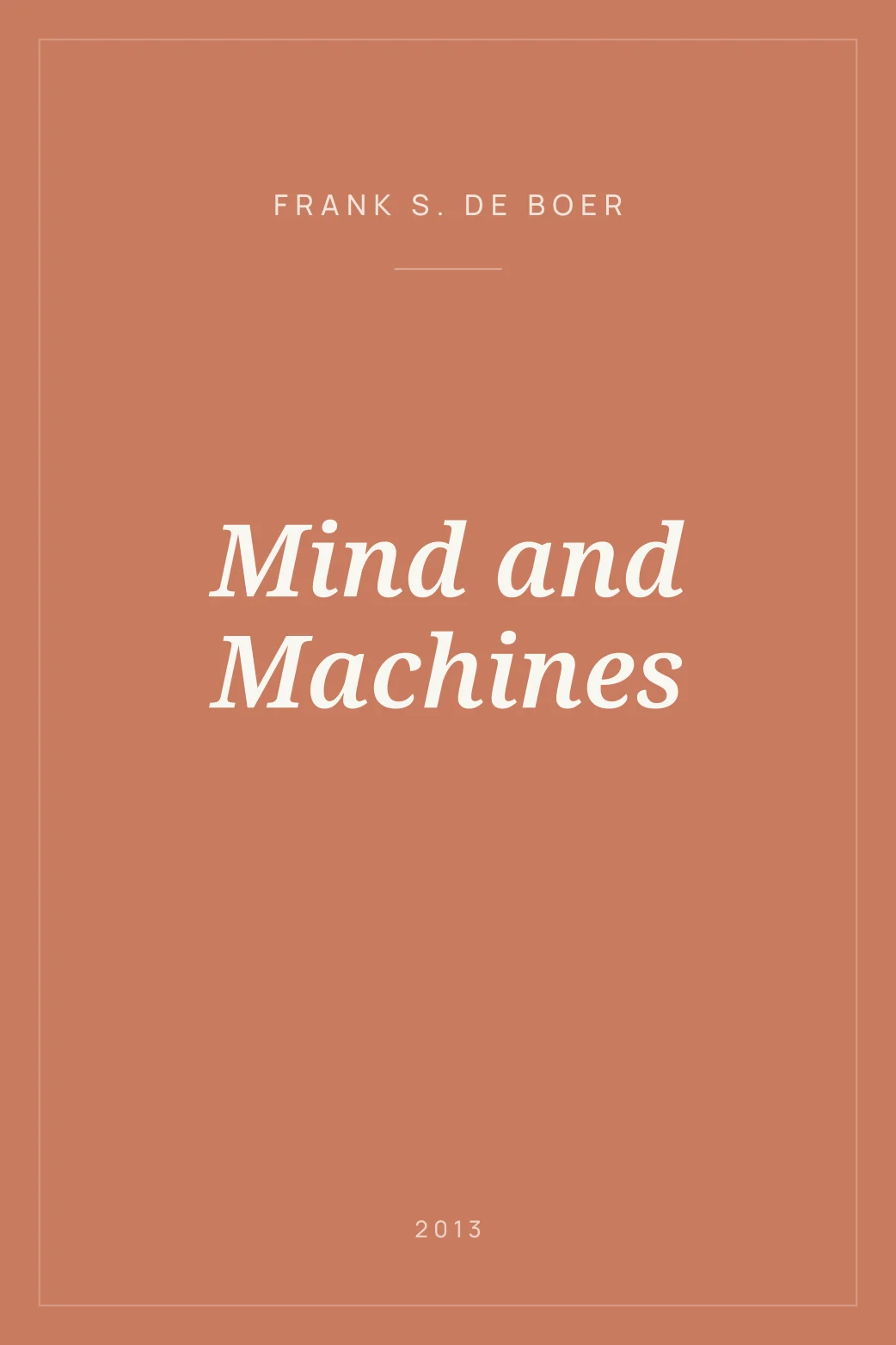 Portada de Mind and Machines