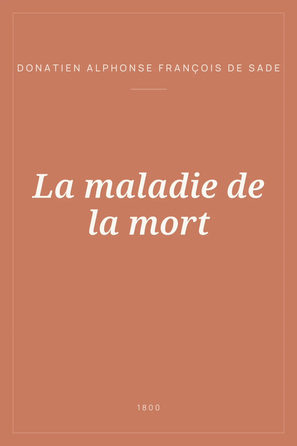 Portada de La maladie de la mort