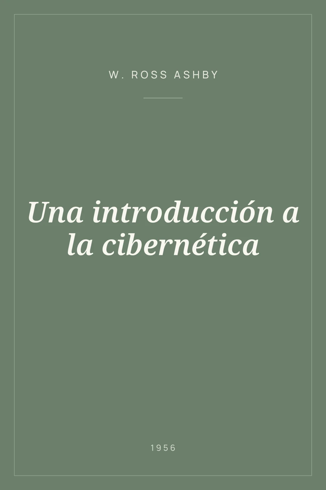 Portada de Una introducción a la cibernética