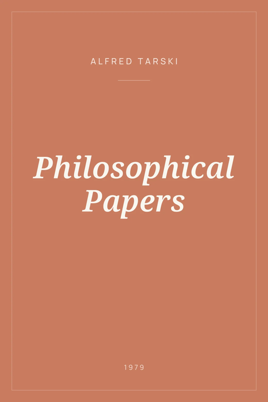 Portada de Philosophical Papers