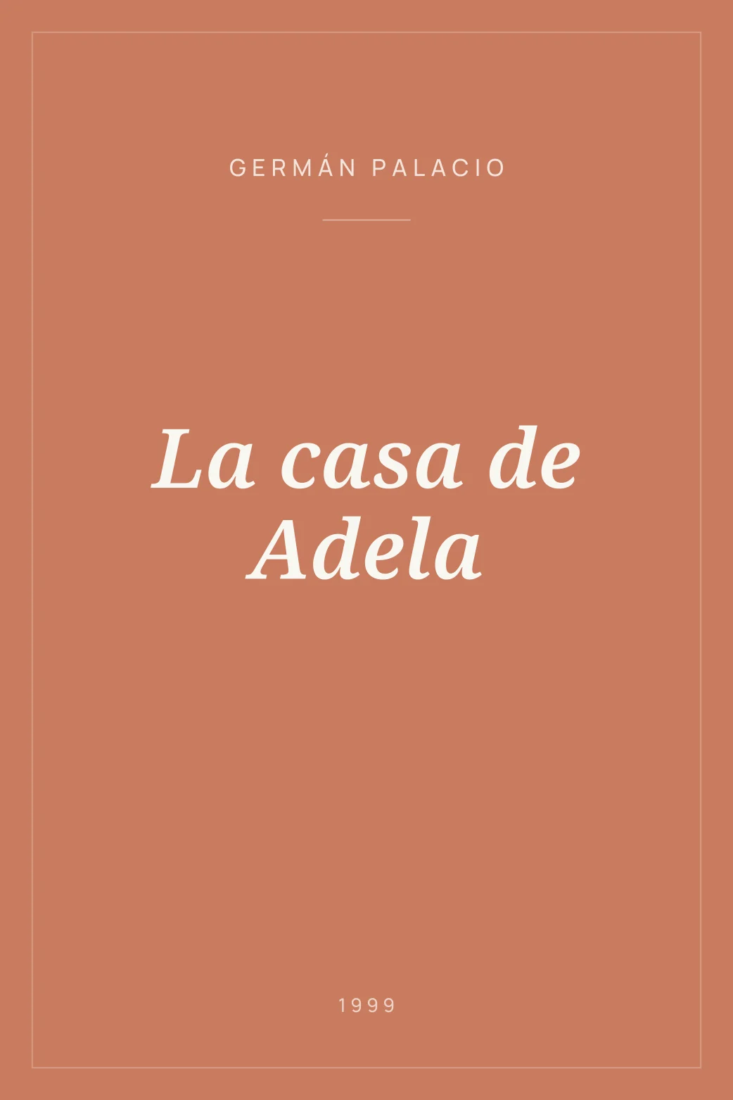 Portada de La casa de Adela