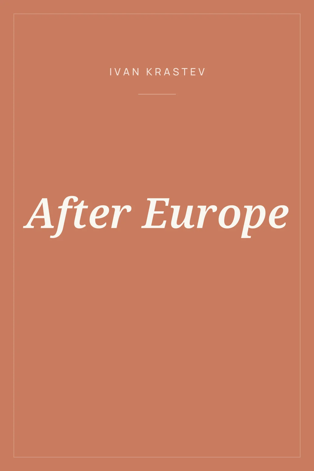Portada de After Europe