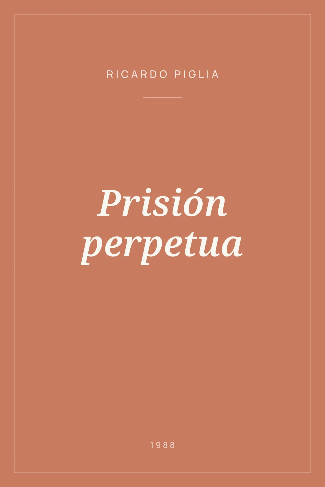 Portada de Prisión perpetua
