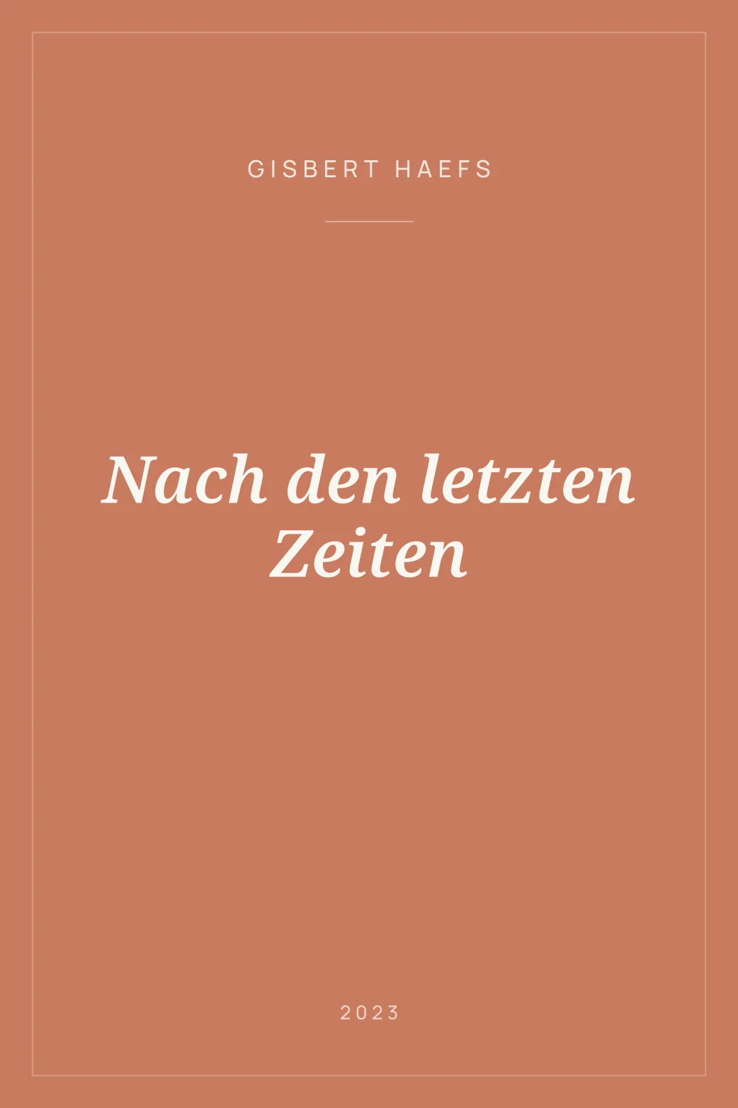 Portada de Nach den letzten Zeiten